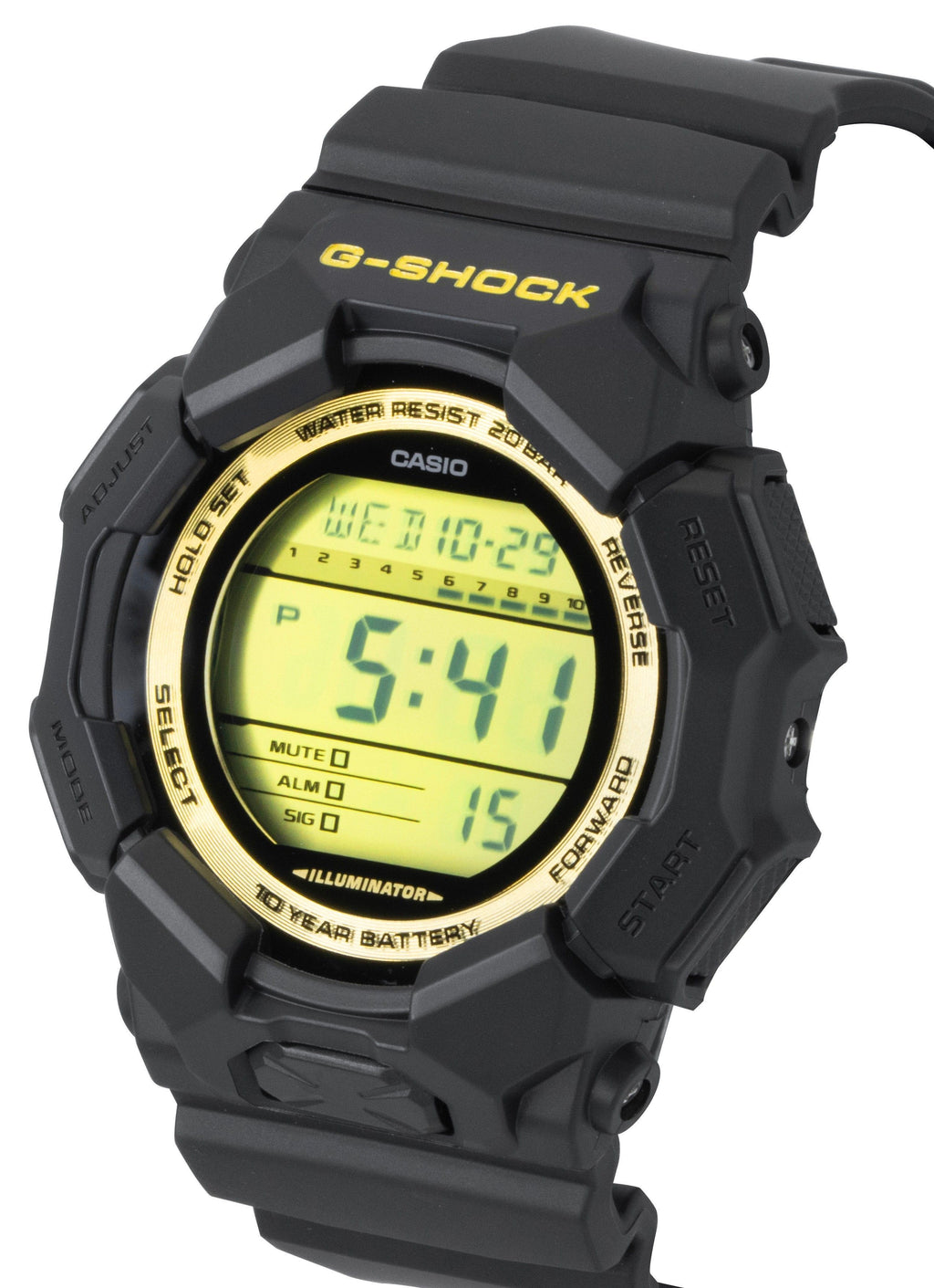 Casio G-Shock Bio-Based Resin Strap Digital Quartz GD-010GB-1A9 200M Men's Watch