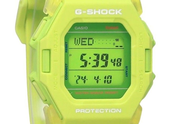 Casio G-Shock Digital Smartphone Link Green Resin Strap Quartz GD-B500S-3 200M Men's Watch