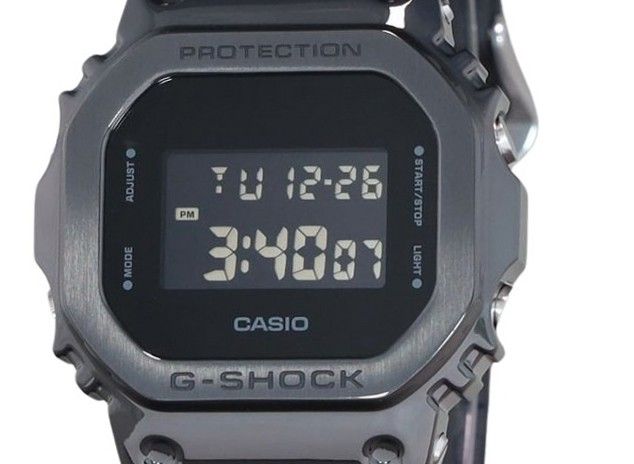 Casio G-Shock Digital Metal Bezel Resin Strap Quartz GM-5600UB-1 200M Men's Watch