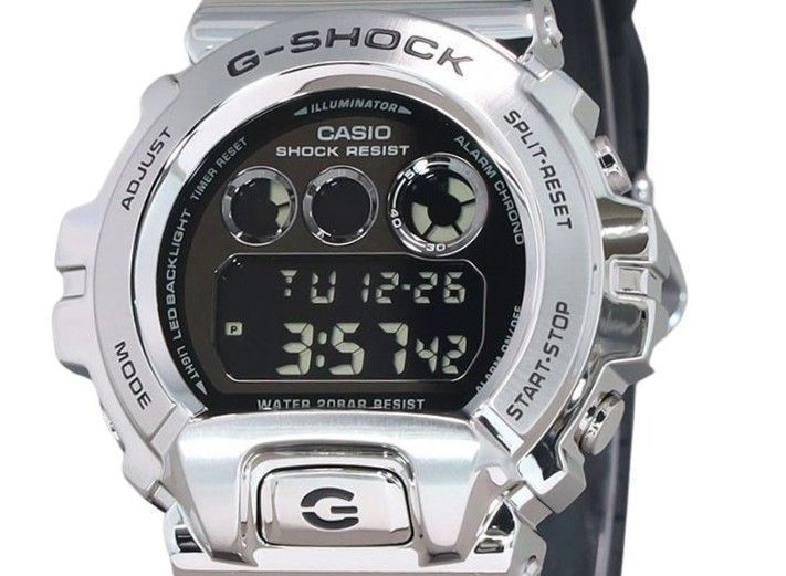 Casio G-Shock Digital Metal Bezel Resin Strap Quartz GM-6900U-1 200M Men's Watch