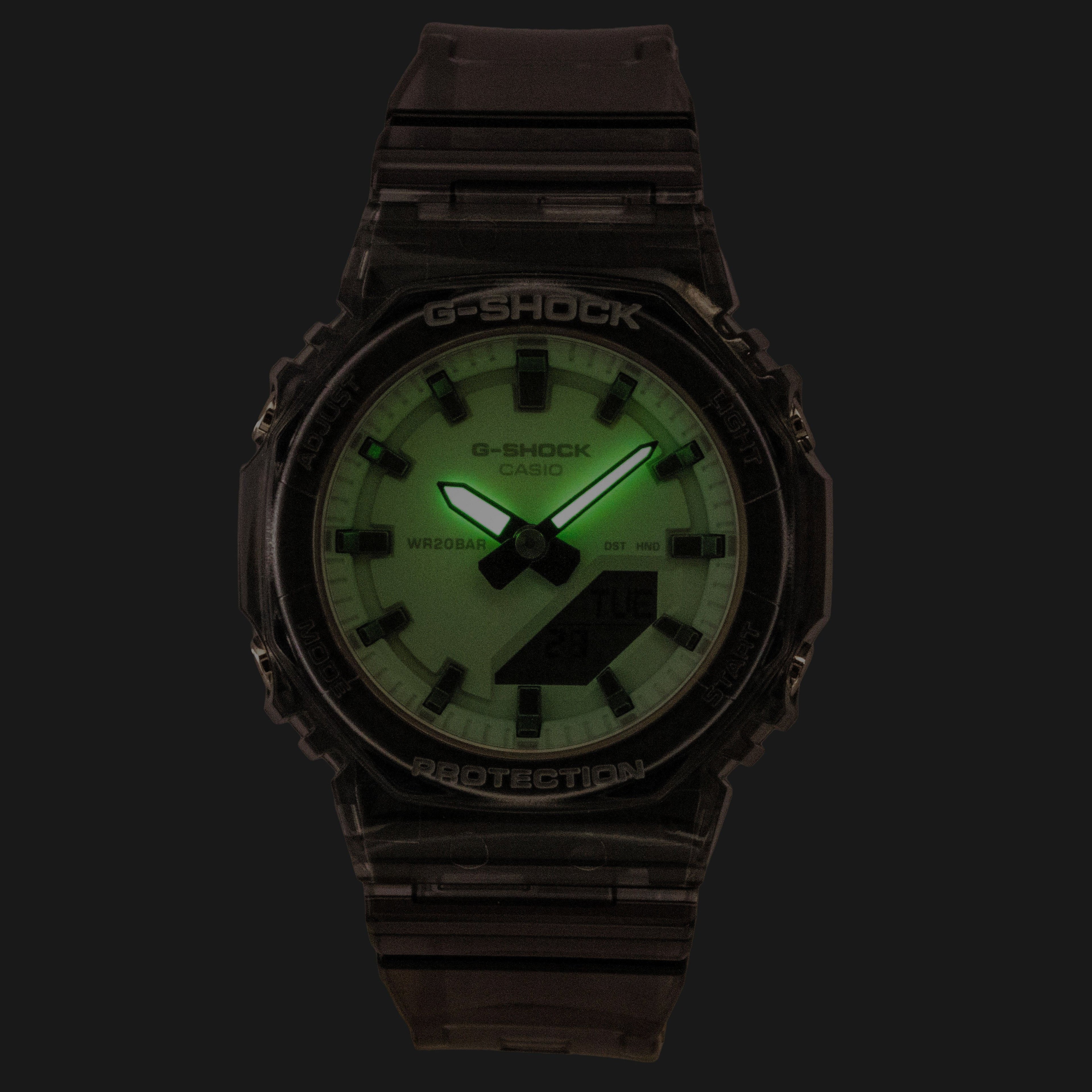 Casio G-Shock Analog Digital Green Dial Resin Strap Quartz GMA-P2100SR-1A 200M Women's Watch
