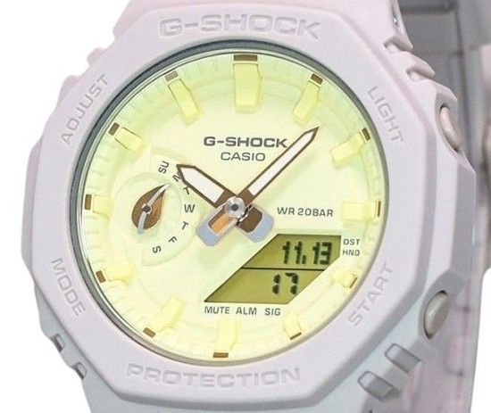 Casio G-Shock Nature's Colour Series Analog Digital Yellow Dial Quartz GMA-S2100NC-4A 200M Women's Watch