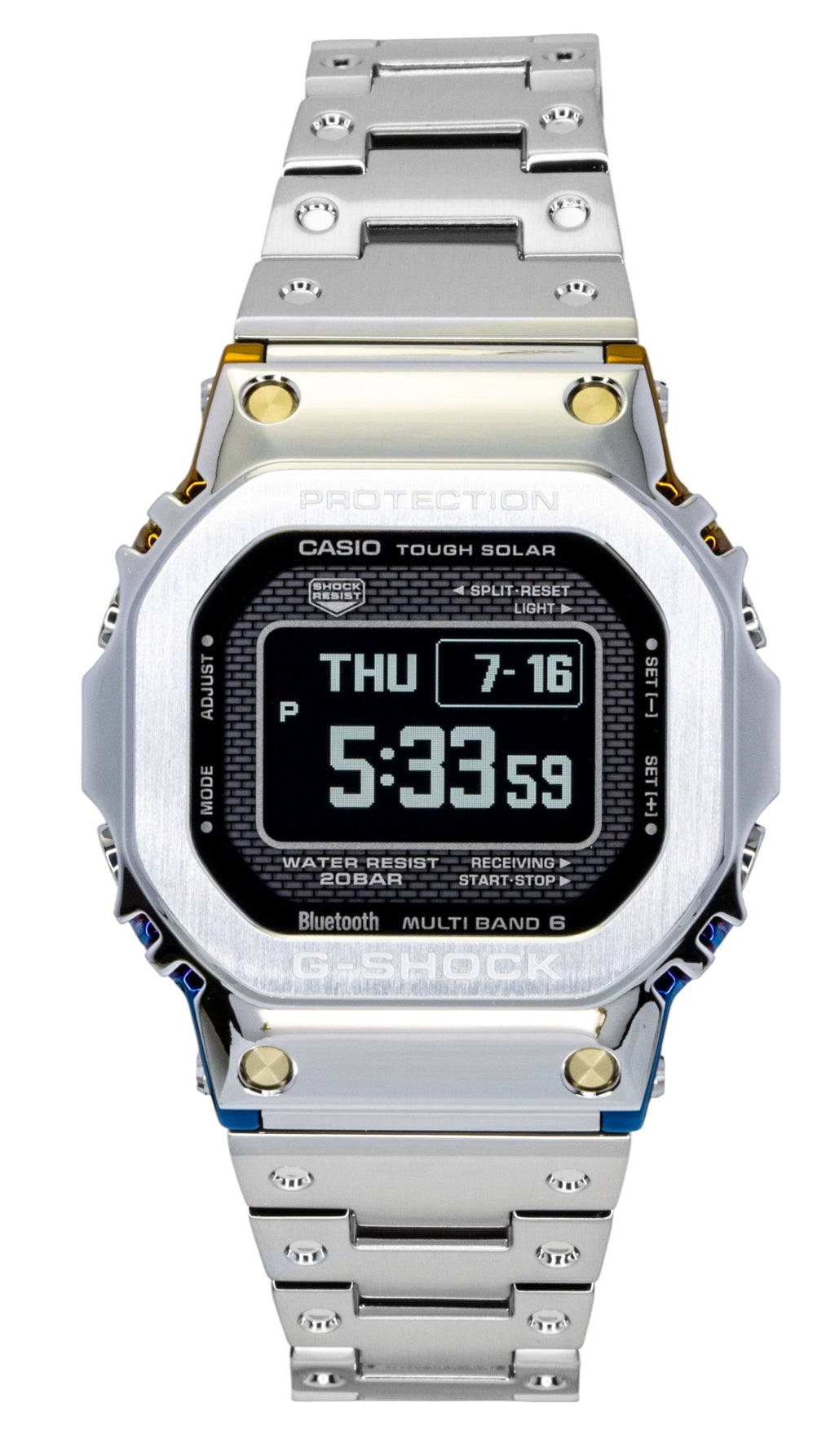 Casio G-Shock Digital Smartphone Link Stainless Steel Solar GMW-BZ5000RC-1 200M Men's Watch