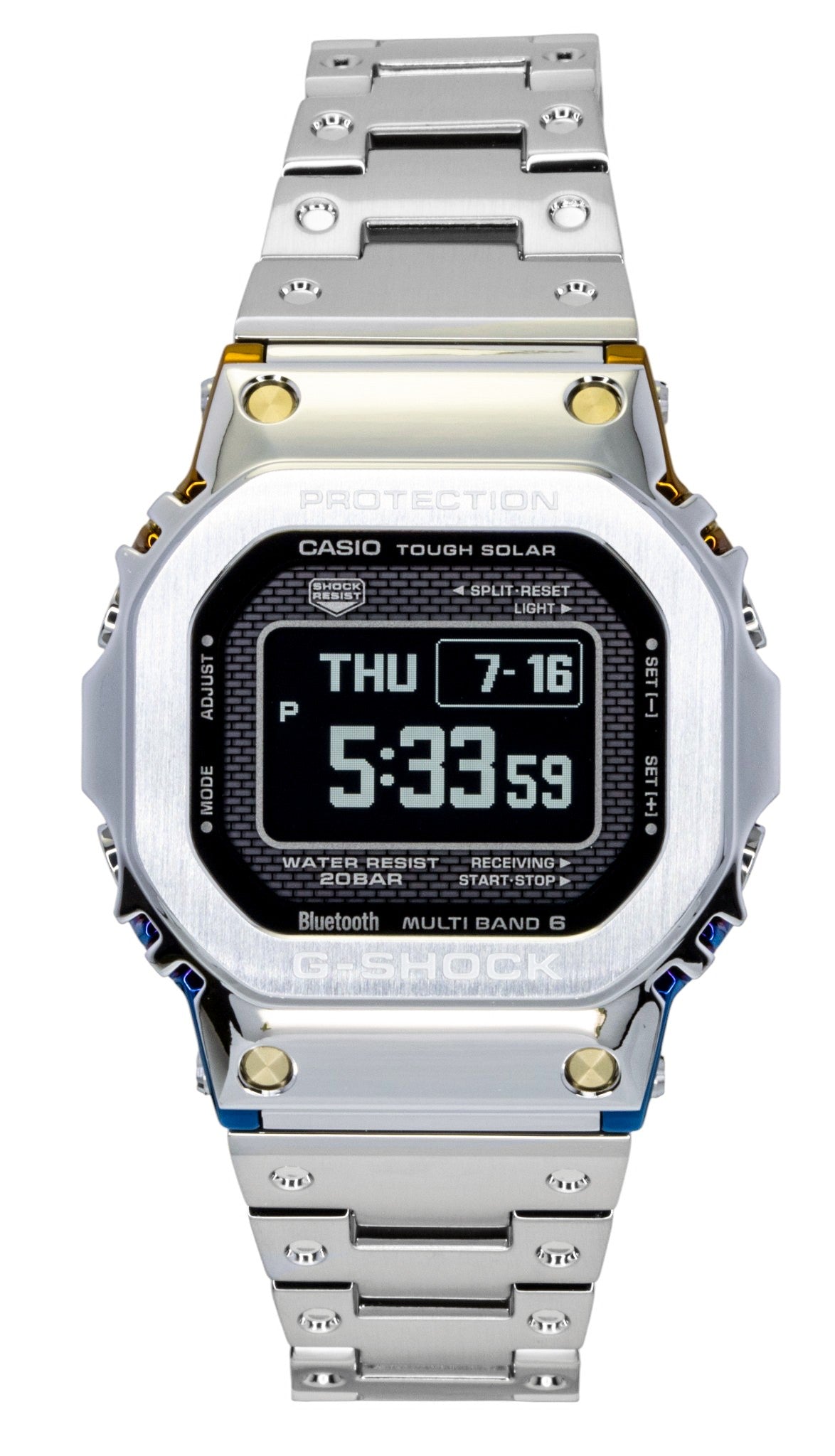 Casio G-Shock Digital Smartphone Link Stainless Steel Solar GMW-BZ5000RC-1 200M Men's Watch