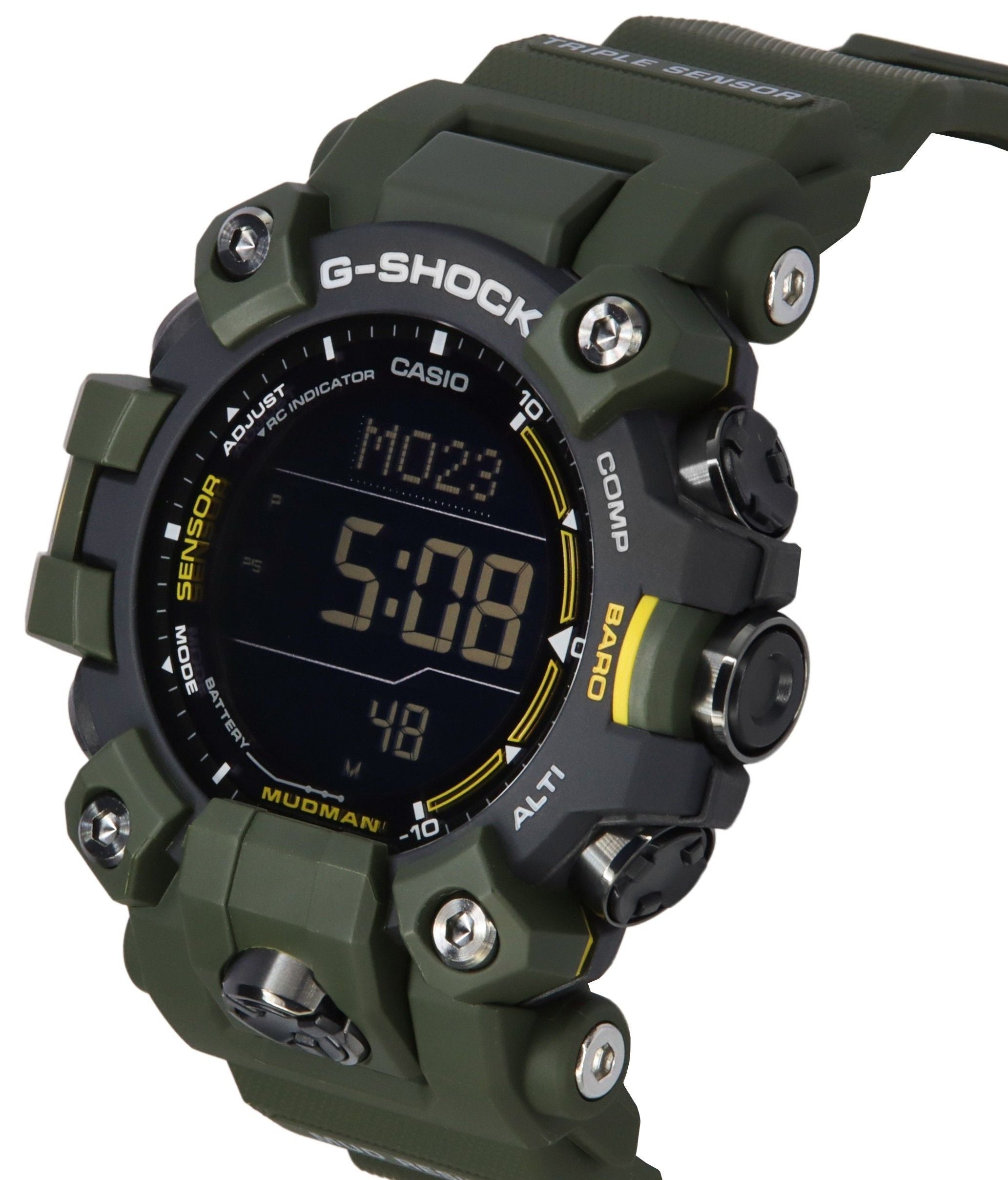 Casio G-Shock Mudman Master Of G-Land Digital Green Resin Strap Solar GW-9500-3 200M Men's Watch