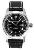 Hamilton Khaki Leather Strap Black Dial Automatic H70605733 100M Men's Watch