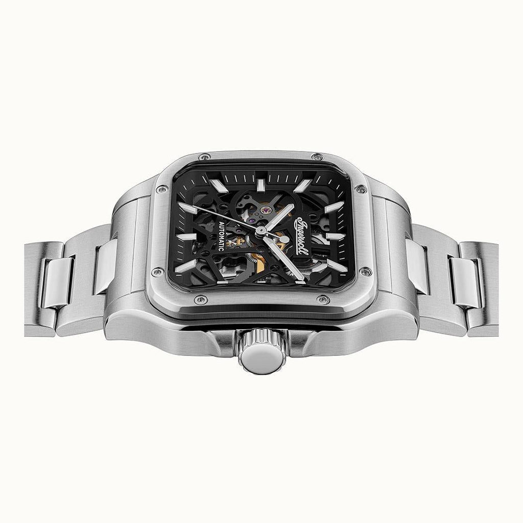 Ingersoll The Ollie Stainless Steel Black Skeleton Dial Automatic I14501 Men's Watch