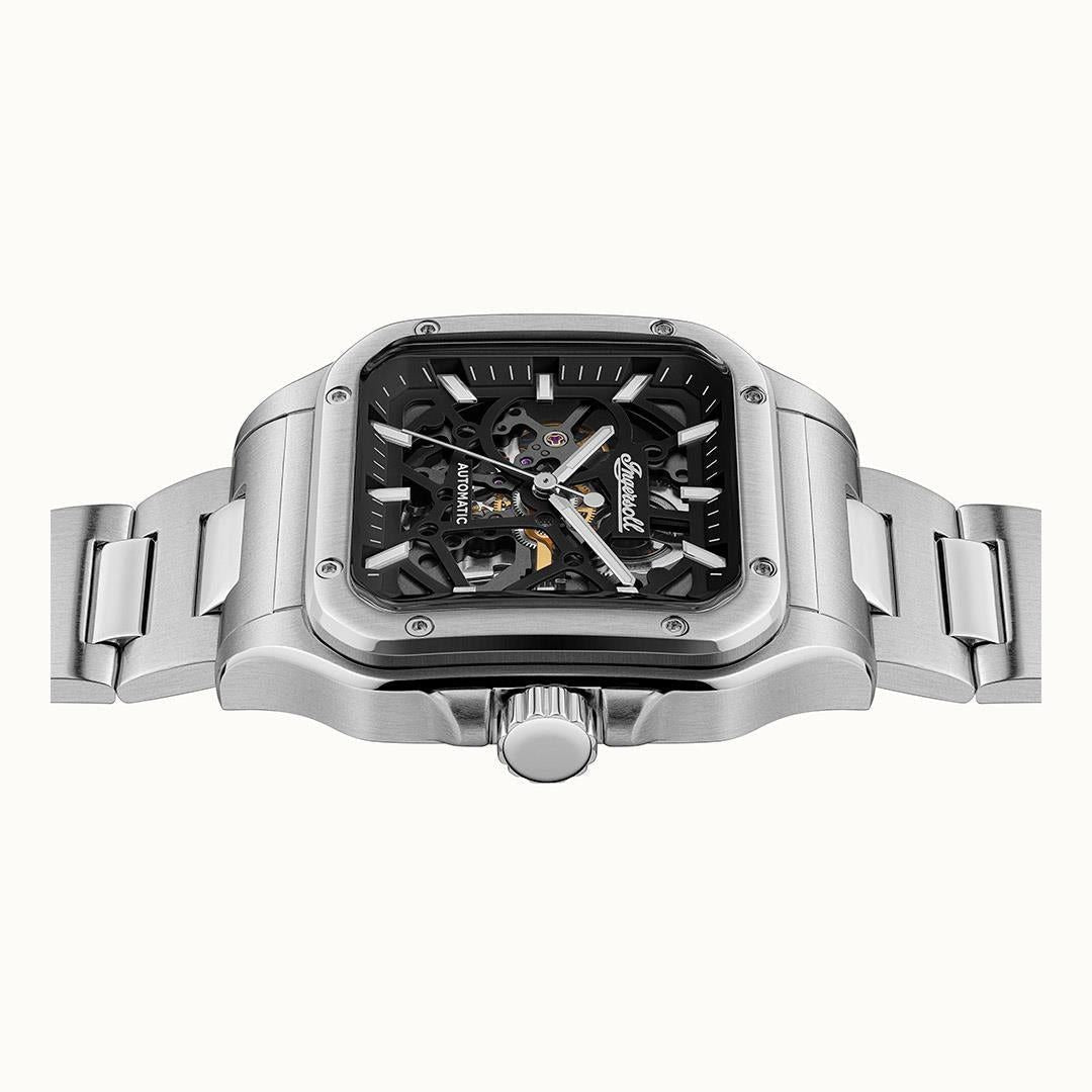 Ingersoll The Ollie Stainless Steel Black Skeleton Dial Automatic I14501 Men's Watch