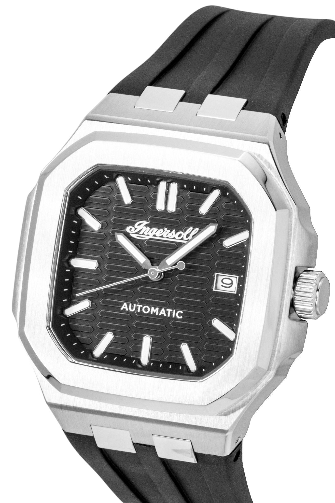 Ingersoll The Yield Polyurethane Strap Black Dial Automatic I17803 Men's Watch