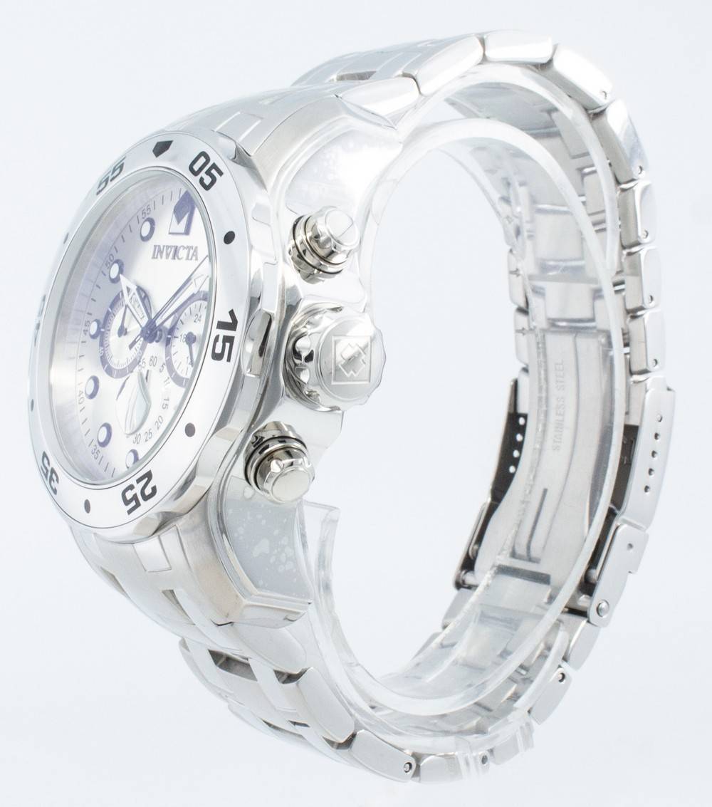 Invicta Pro-Diver Quartz Chronograph Silver Dial 0071 Men's Watch