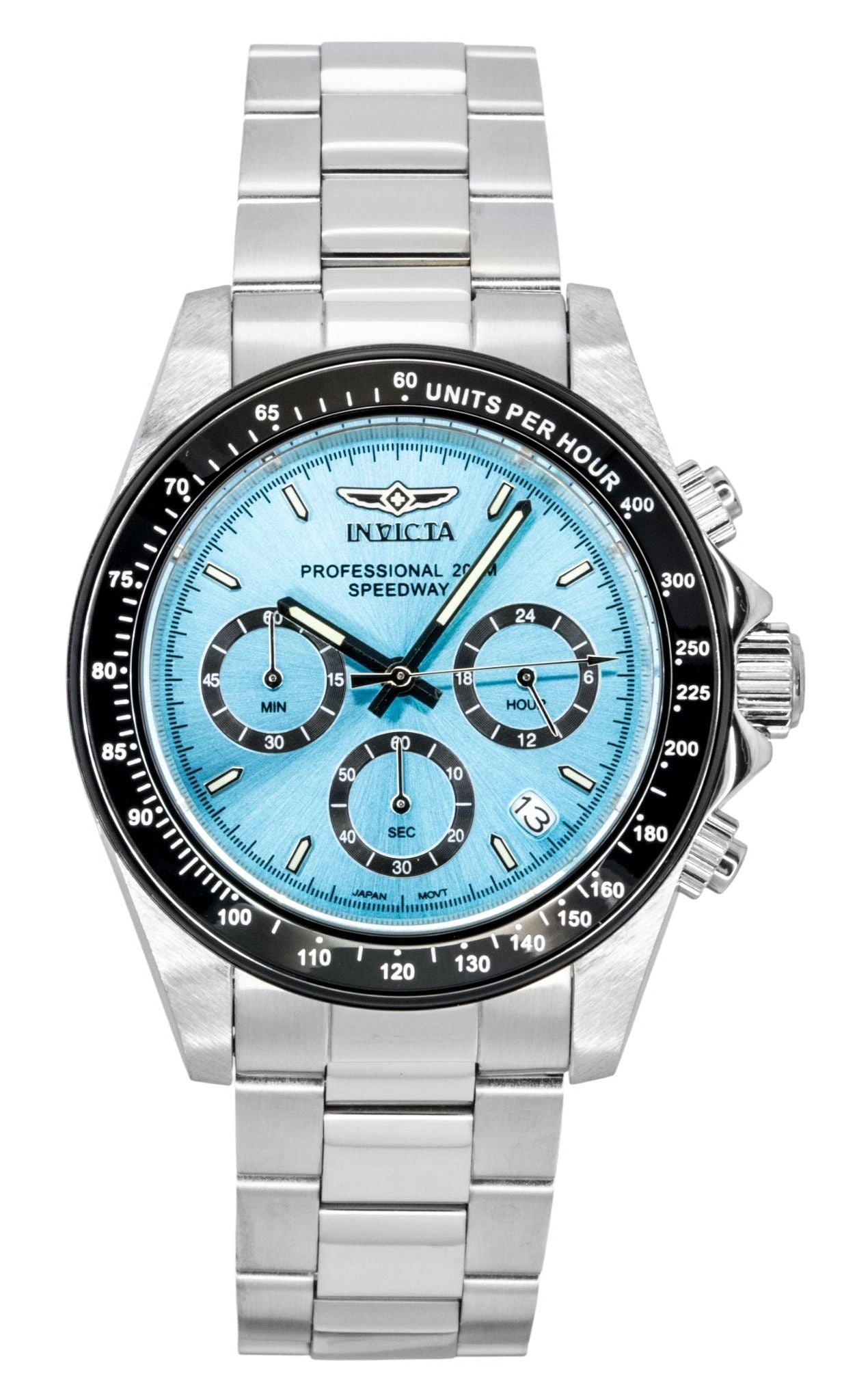 Invicta Speedway Chronograph Stainless Steel Turquoise Dial Quartz Diver's 15589 200M Men's Watch
