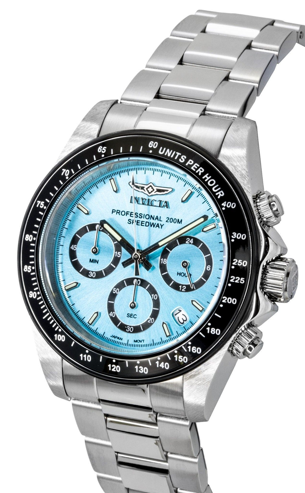 Invicta Speedway Chronograph Stainless Steel Turquoise Dial Quartz Diver's 15589 200M Men's Watch