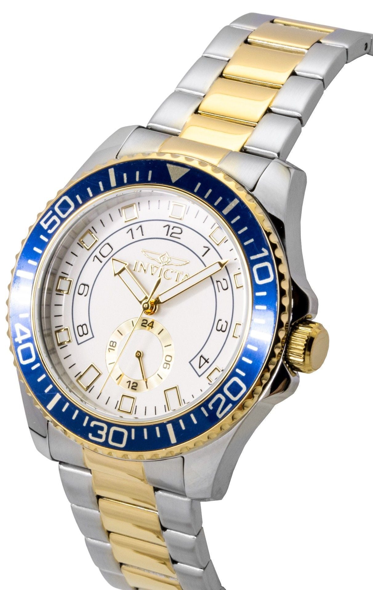 Invicta Pro Diver Two Tone Stainless Steel White Dial Quartz 47127 Men's Watch