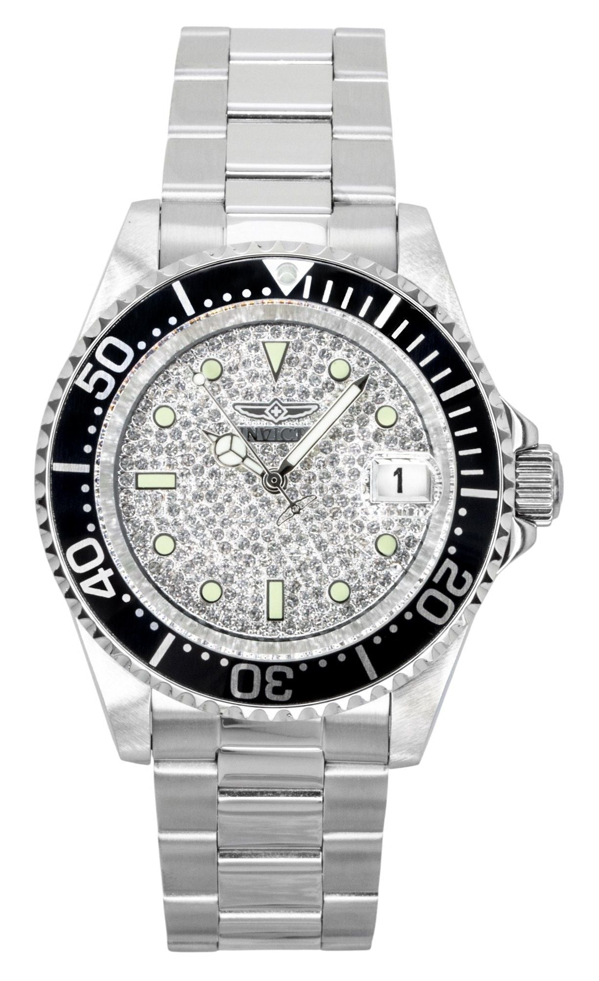 Invicta Pro Diver Stainless Steel Silver Dial Automatic Diver's 50278 200M Men's Watch