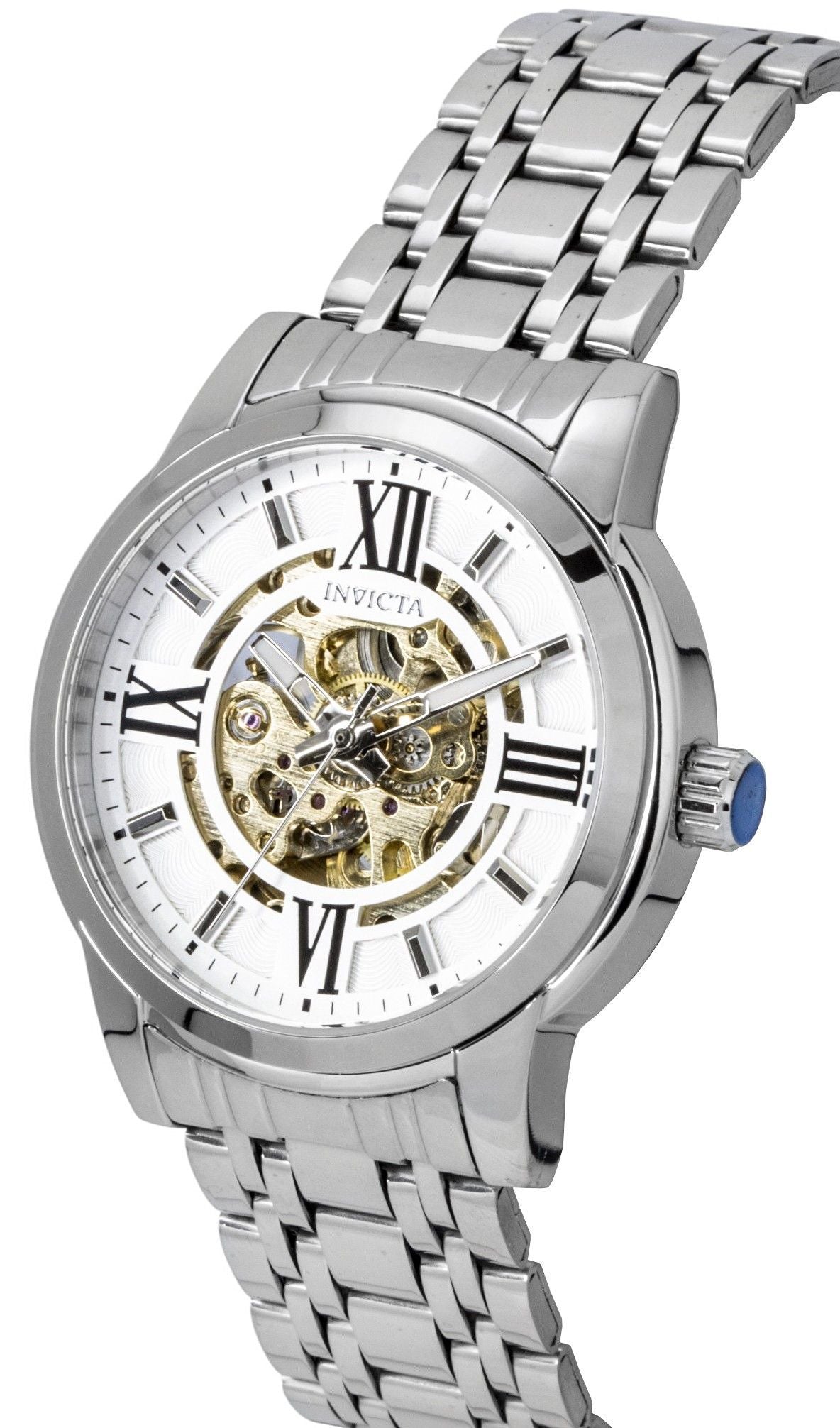 Invicta Objet D Art Stainless Steel Silver Skeleton Dial Automatic 69133 Men's Watch