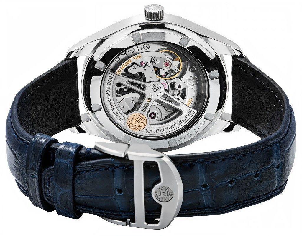 IWC Portugieser Leather Strap Silver Dial Automatic IW358304 Men's Watch
