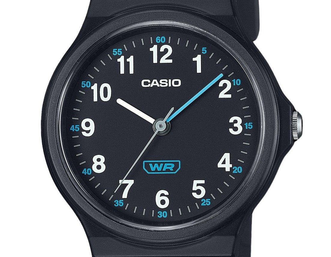 Casio Pop Analog Black Bio Based Resin Strap Black Dial Quartz LQ-24B-1B Women's Watch