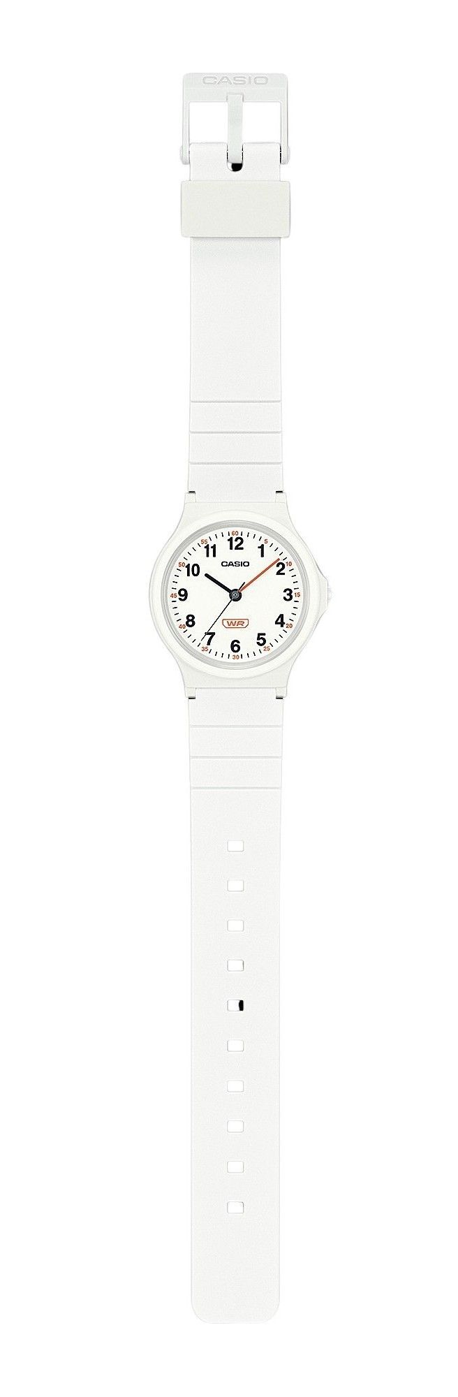 Casio Pop Analog White Bio Based Resin Strap White Dial Quartz LQ-24B-7B Women's Watch