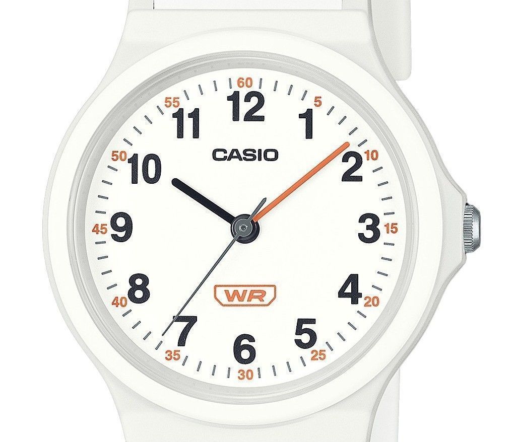 Casio Pop Analog White Bio Based Resin Strap White Dial Quartz LQ-24B-7B Women's Watch