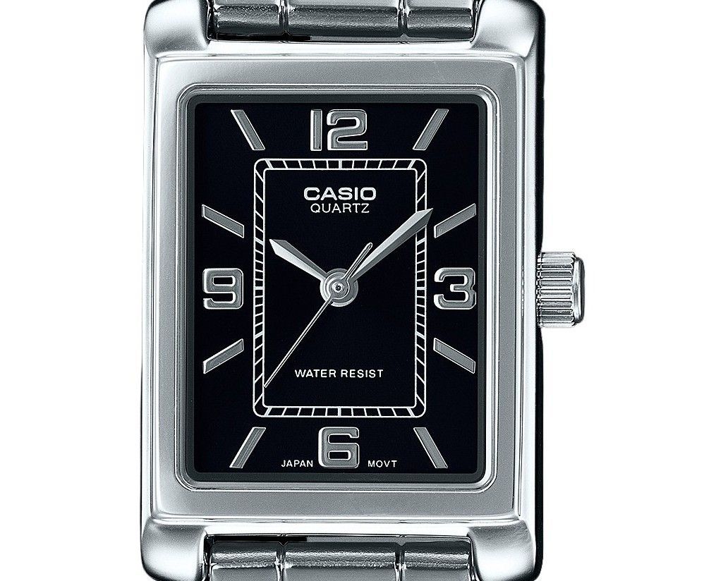 Casio Standard Analog Stainless Steel Black Dial Quartz LTP-1234DD-1A Women's Watch