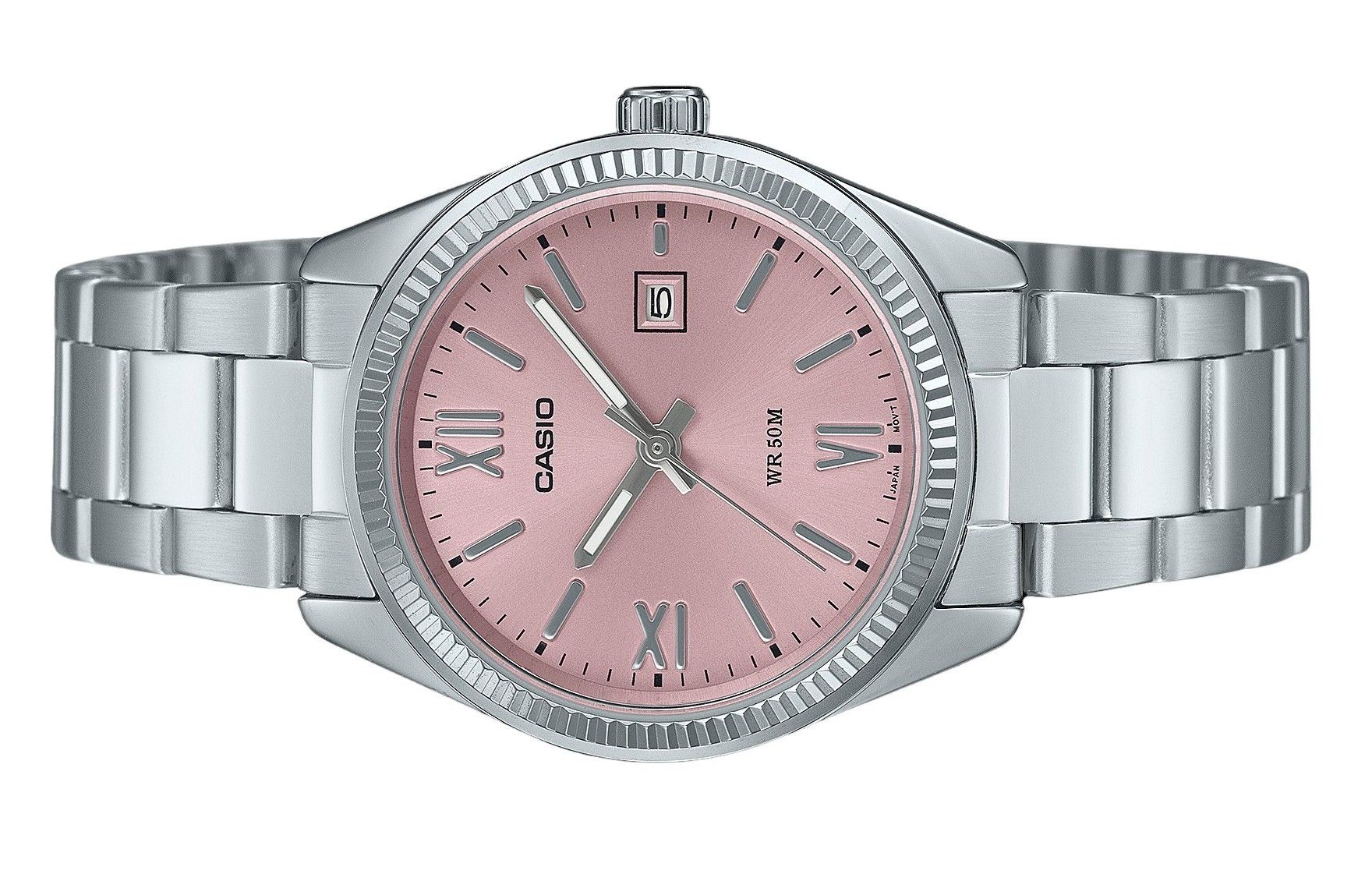 Casio Standard Analog Stainless Steel Pink Dial Quartz LTP-1302DD-4A1V Women's Watch