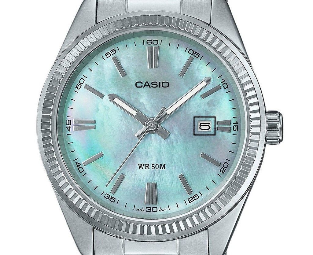 Casio Standard Analog Stainless Steel Mother Of Pearl Dial Quartz LTP-1302DS-2AV Women's Watch