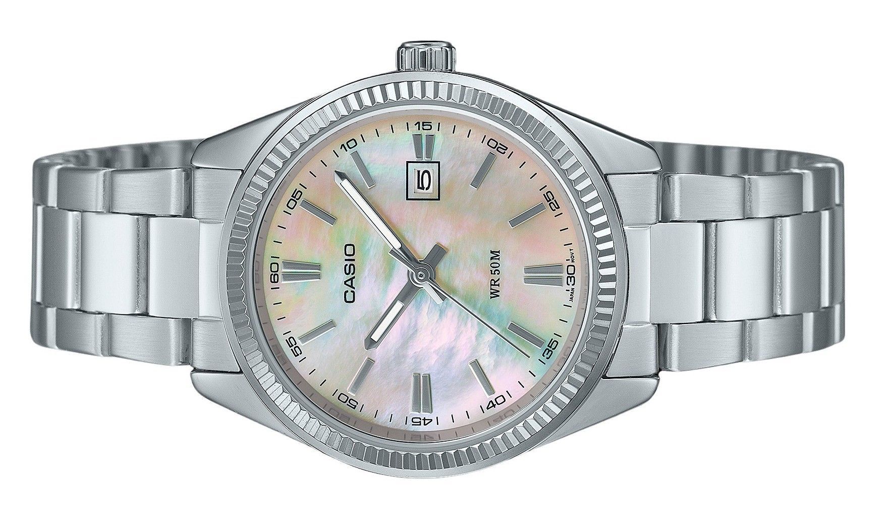 Casio Standard Analog Stainless Steel Mother Of Pearl Dial Quartz LTP-1302DS-4AV Women's Watch