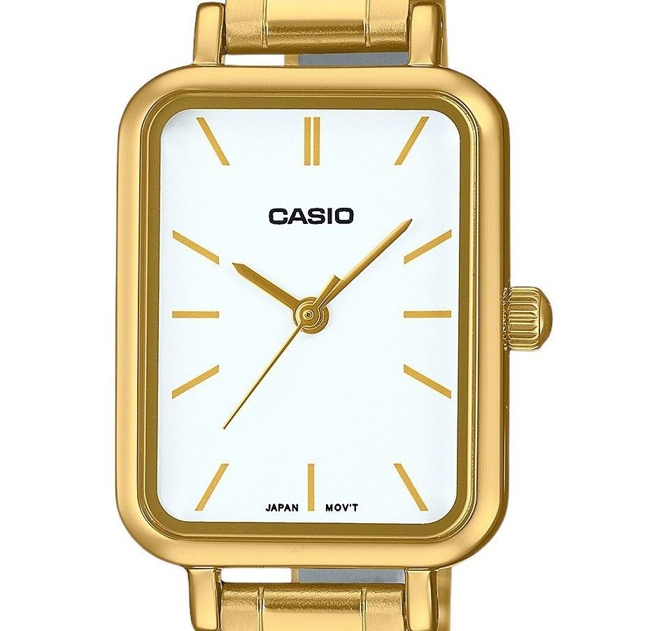 Casio Standard Analog Gold Tone Stainless Steel White Dial Quartz LTP-V009G-7E Women's Watch