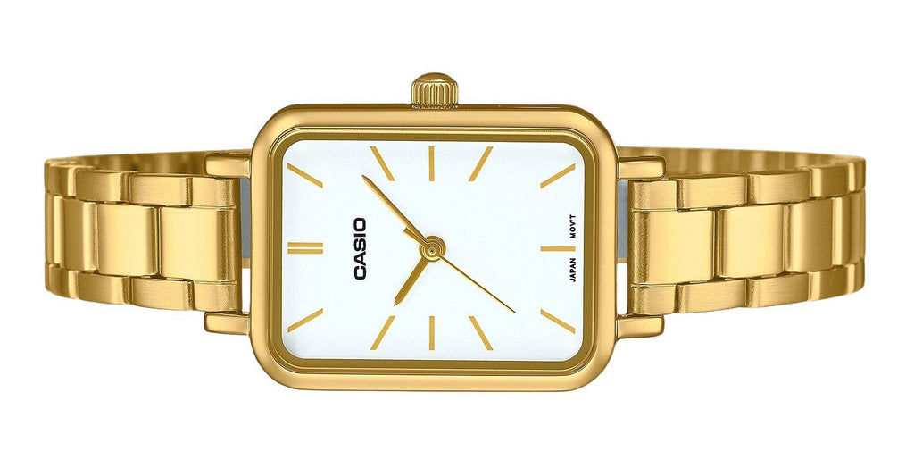 Casio Standard Analog Gold Tone Stainless Steel White Dial Quartz LTP-V009G-7E Women's Watch