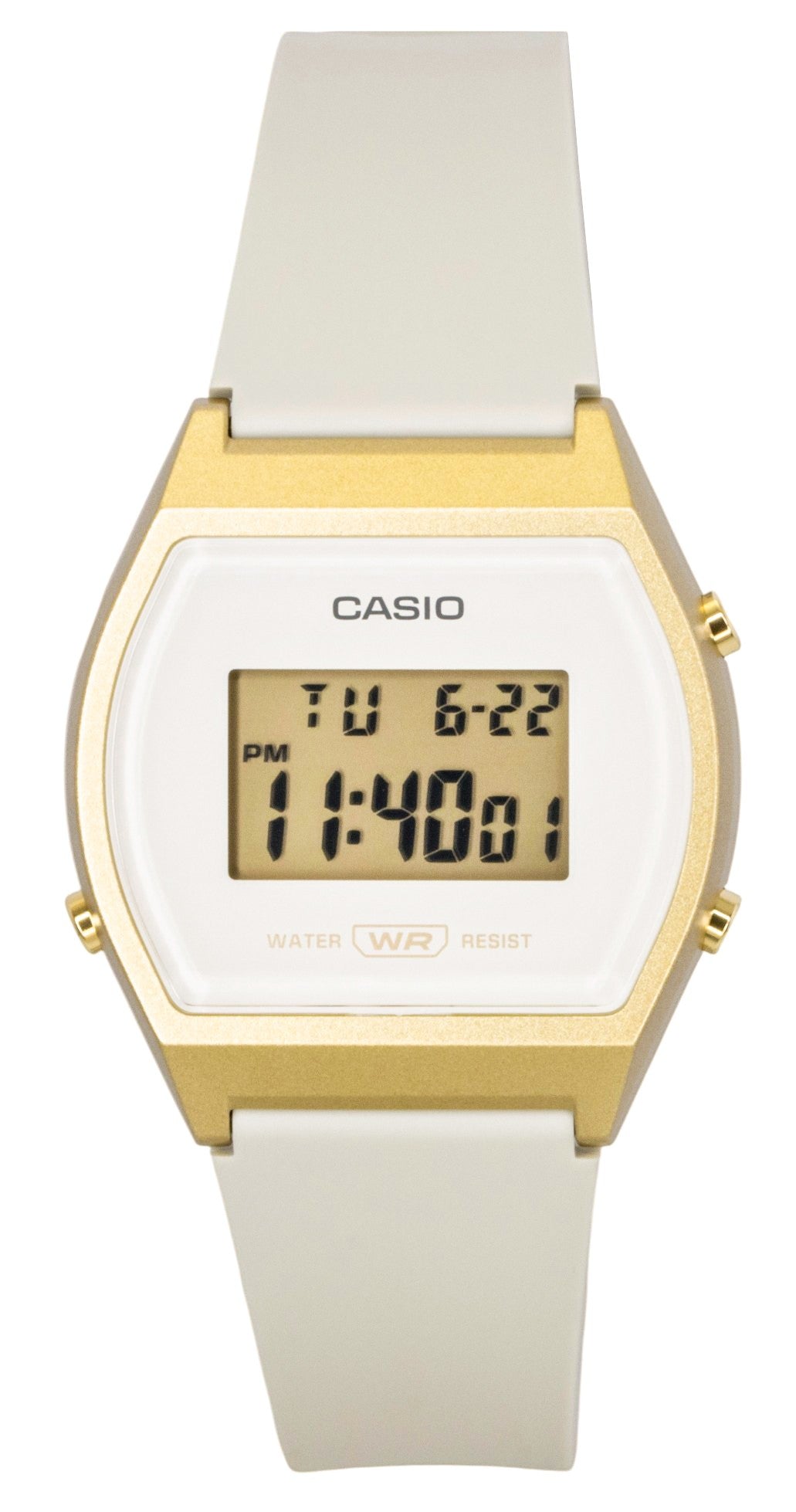 Casio Digital Resin Strap Cream Dial Quartz LW-204-9A Unisex Watch