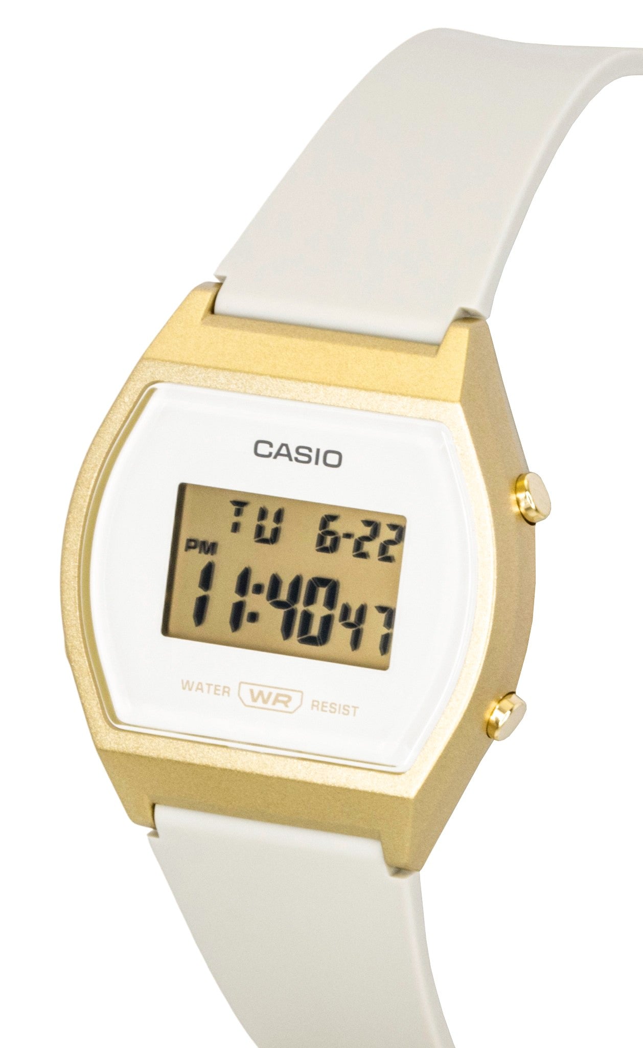 Casio Digital Resin Strap Cream Dial Quartz LW-204-9A Unisex Watch