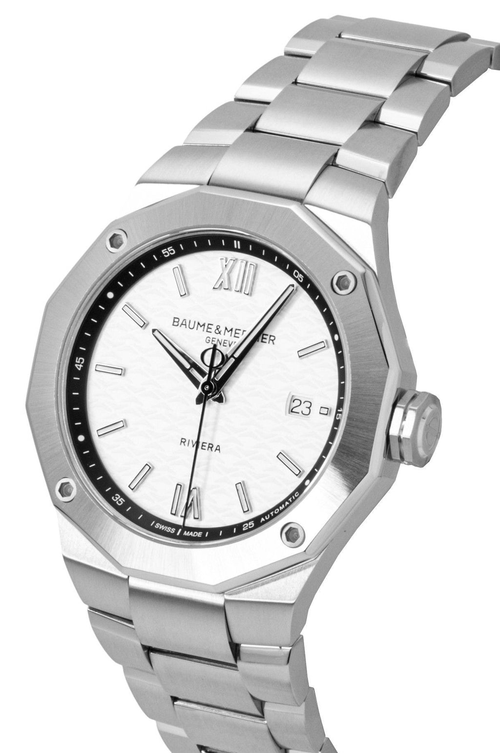Baume & Mercier Riviera Stainless Steel Silver Dial Automatic M0A10829 100M Men's Watch