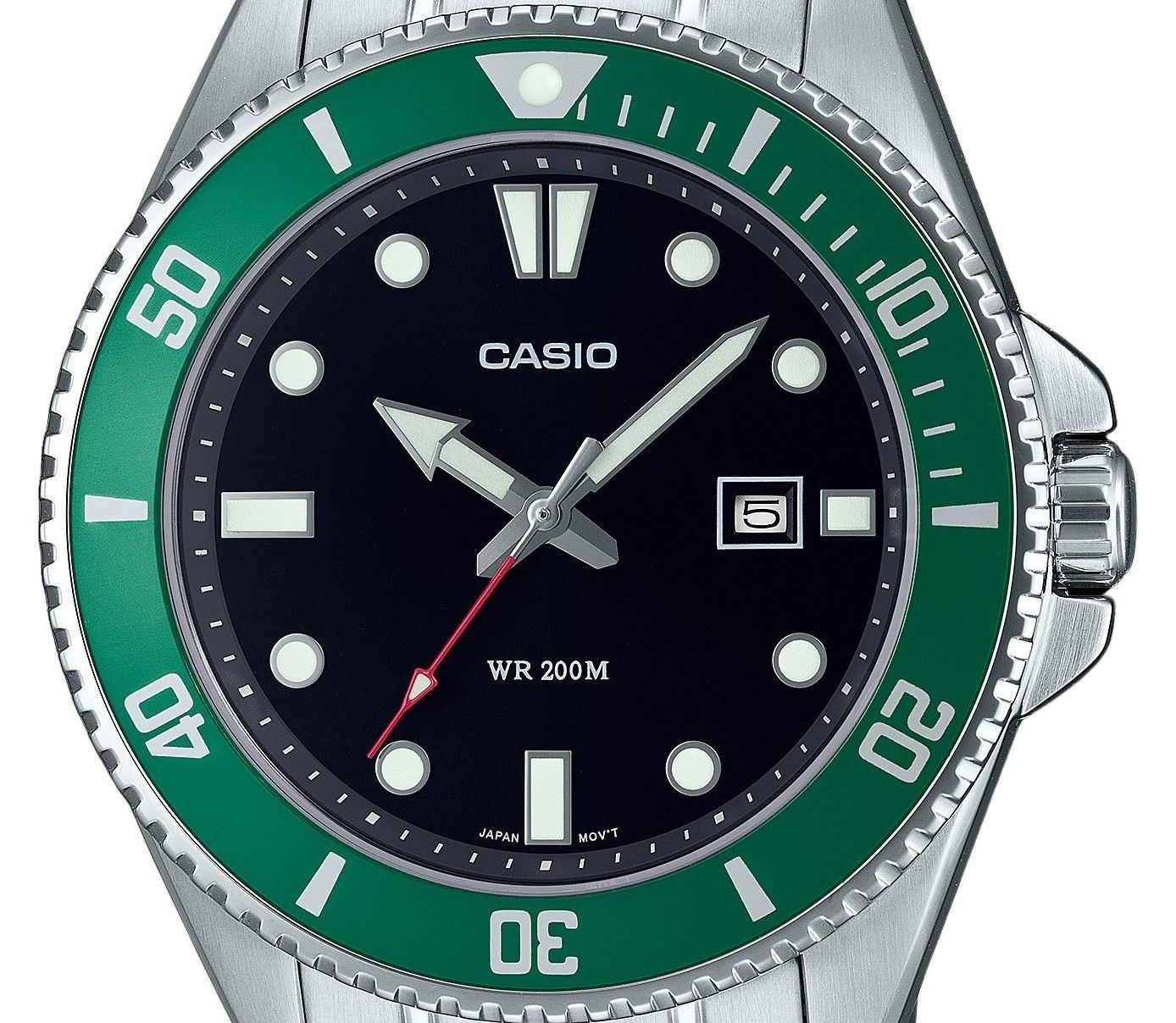 Casio Standard Analog Stainless Steel Black Dial Quartz MDV-107D-3 200M Men's Watch