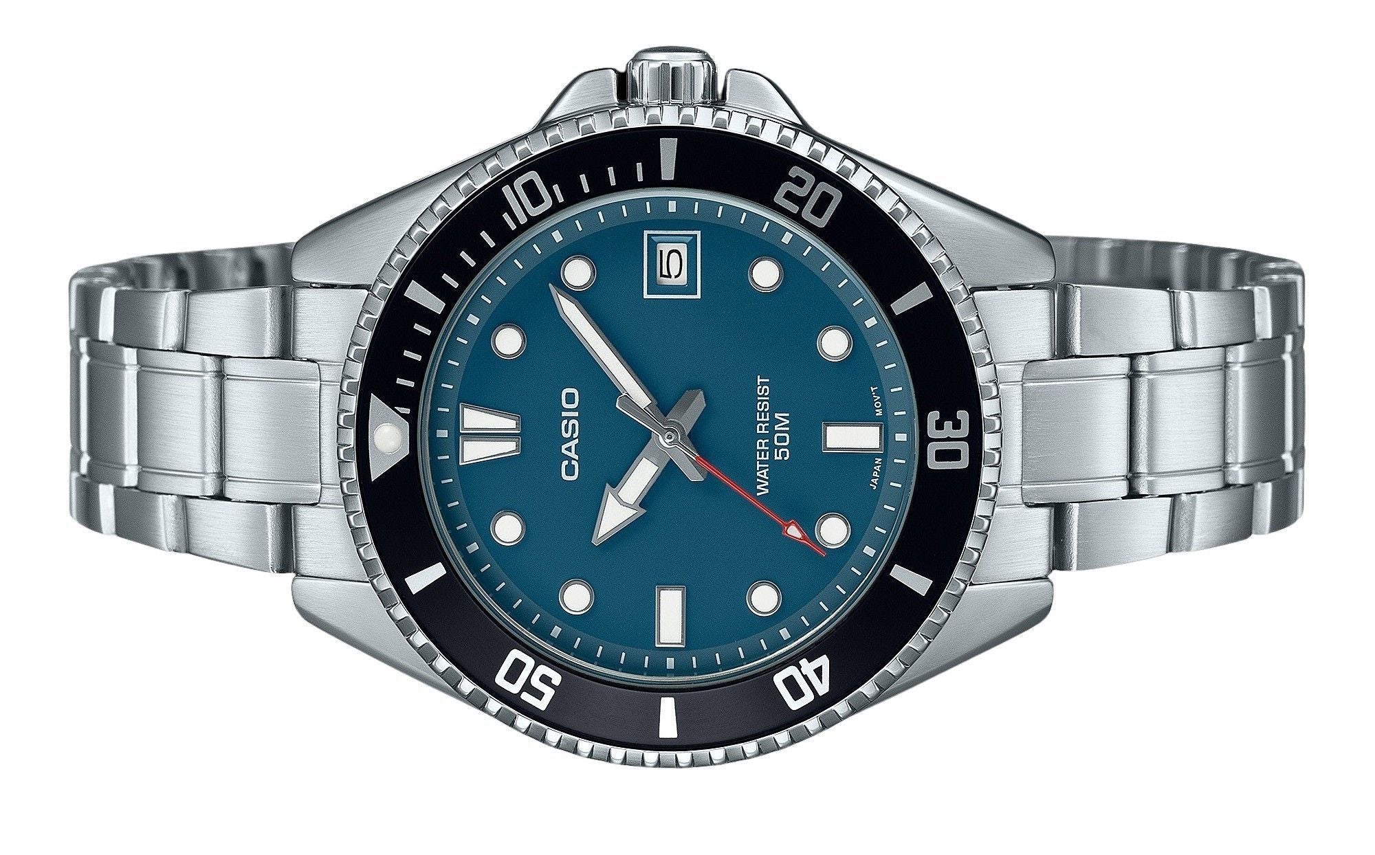 Casio Standard Analog Stainless Steel Blue Dial Quartz MDV-10D-2A1V Men's Watch