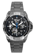 Fossil Bronson Stainless Steel Black Skeleton Dial Automatic ME3218 Men's Watch