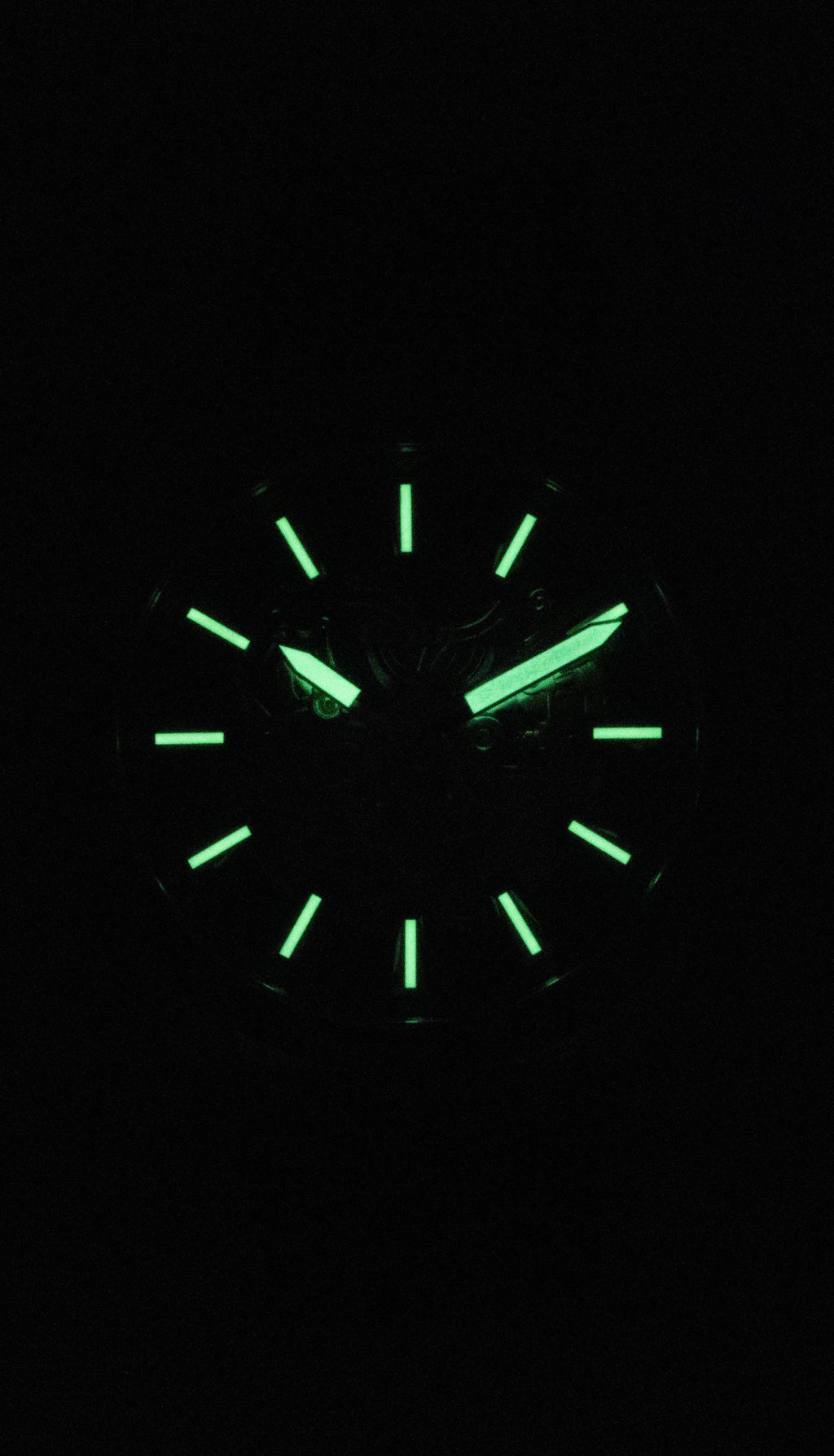 Fossil Everett Brown Leather Strap Green Skeleton Dial Automatic ME3261 Men's Watch