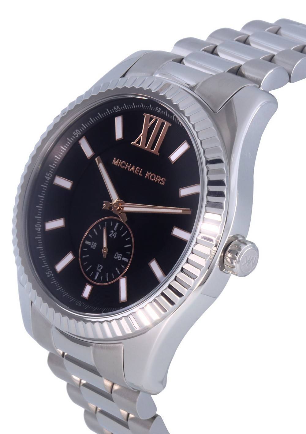 Michael Kors Lexington Stainless Steel Multifunction Black Dial Quartz MK8946 100M Men's Watch