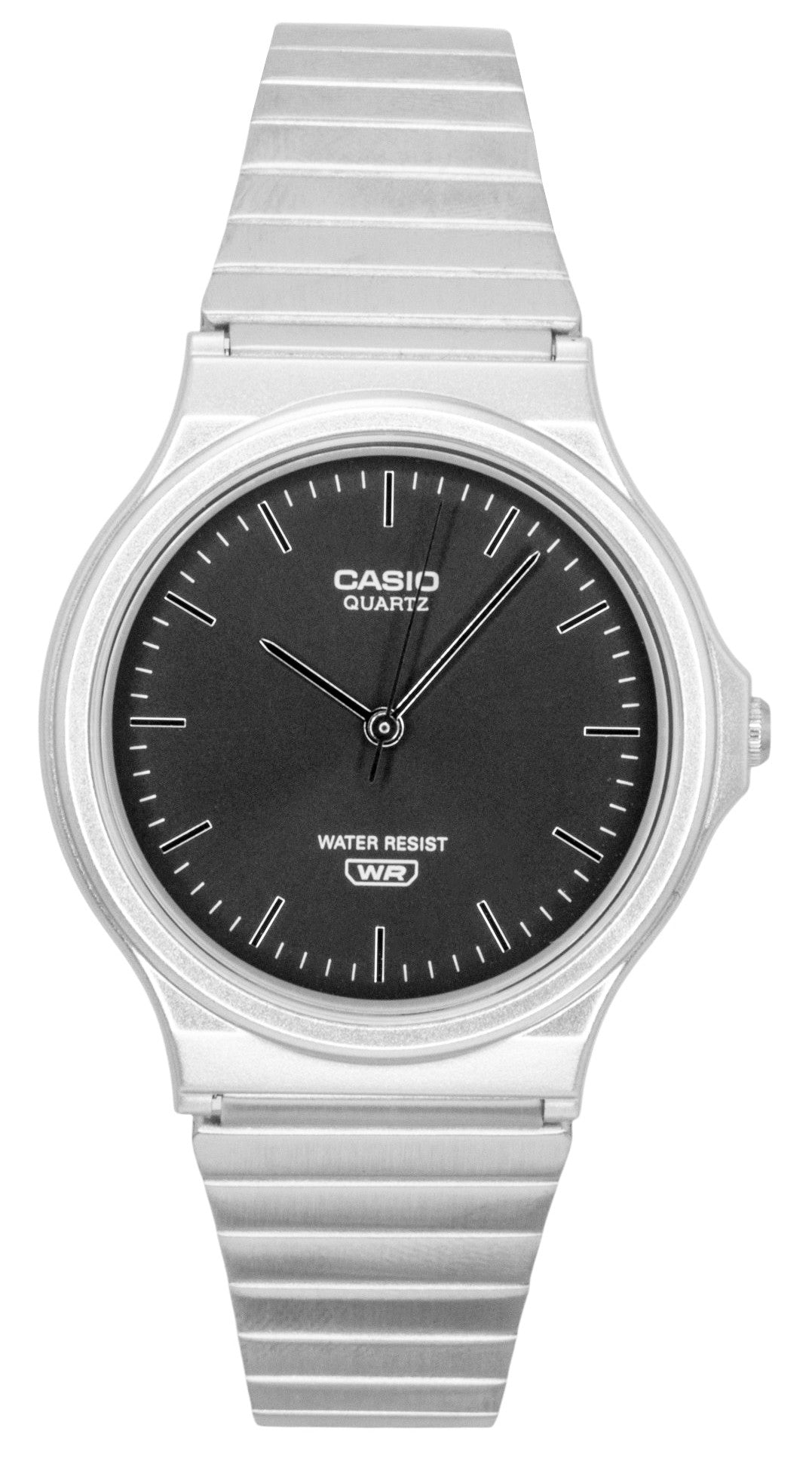 Casio Analog Stainless Steel Silver Sunray Dial Quartz MQ-24DA-1A Unisex Watch