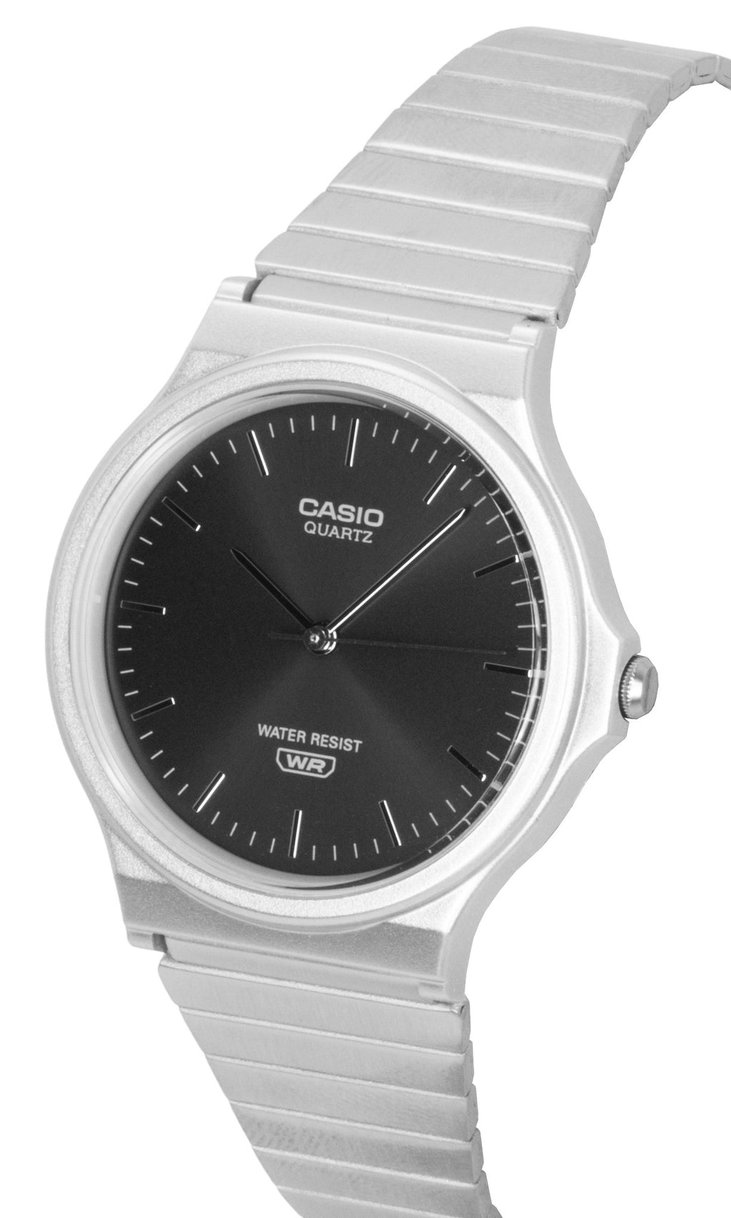 Casio Analog Stainless Steel Silver Sunray Dial Quartz MQ-24DA-1A Unisex Watch