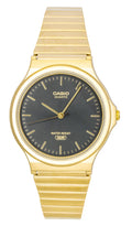 Casio Analog Gold Tone Stainless Steel Bracelet Black Dial Quartz MQ-24GA-1A Unisex Watch