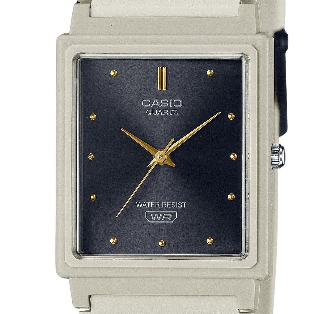 Casio POP Analog Beige Resin Strap Black Dial Quartz MQ-38UC-8A Women's Watch