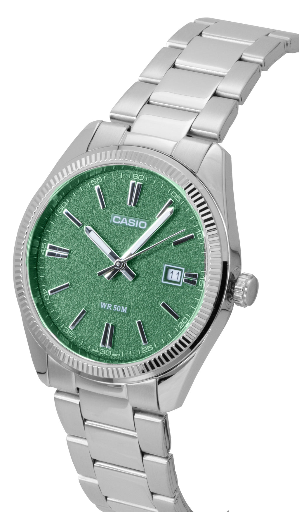 Casio Standard Analog Stainless Steel Green Dial Quartz MTP-1302DA-3AV Men's Watch