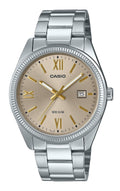 Casio Standard Analog Ion Plated Stainless Steel Beige Dial Quartz MTP-1302DD-9AV Men's Watch