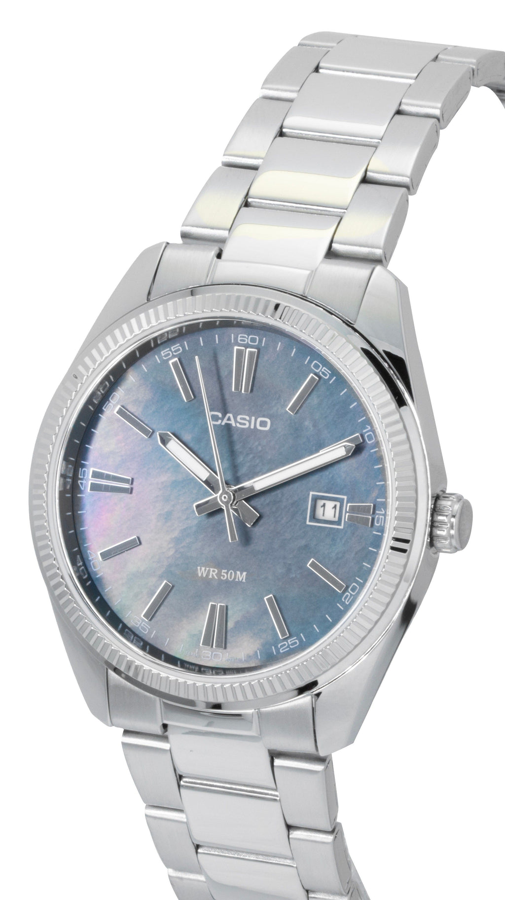 Casio Standard Analog Stainless Steel Mother Of Pearl Quartz MTP-1302DS-1AV Men's Watch