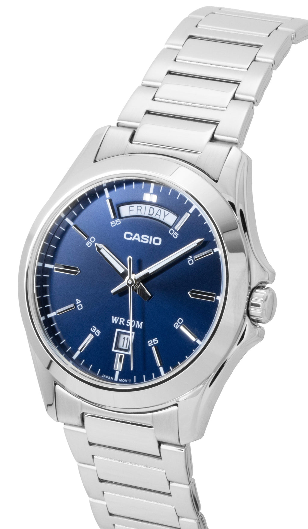 Casio Standard Analog Stainless Steel Blue Dial Quartz MTP-1370D-2A2V Men's Watch