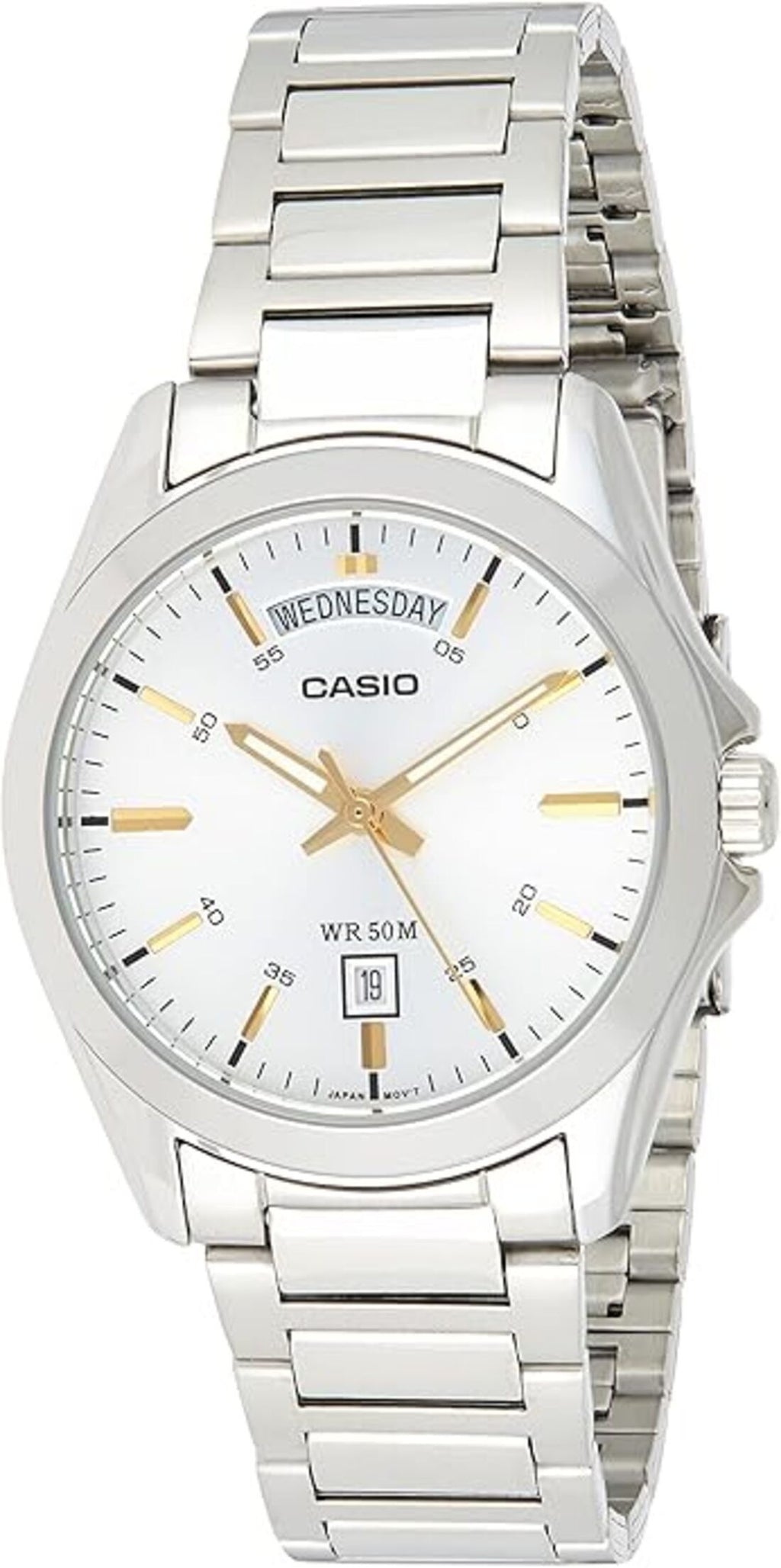 Casio Classic Analog Stainless Steel Silver Dial Quartz MTP-1370D-7A2 Men's Watch