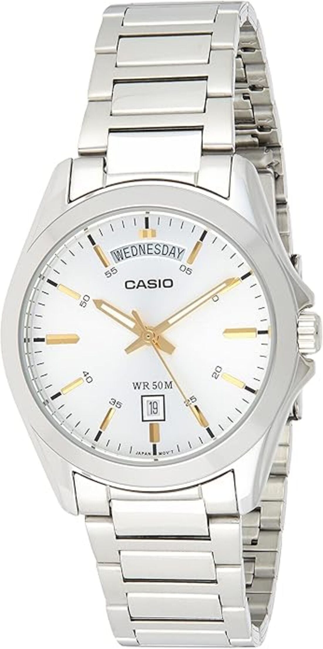 Casio Classic Analog Stainless Steel Silver Dial Quartz MTP-1370D-7A2 Men's Watch