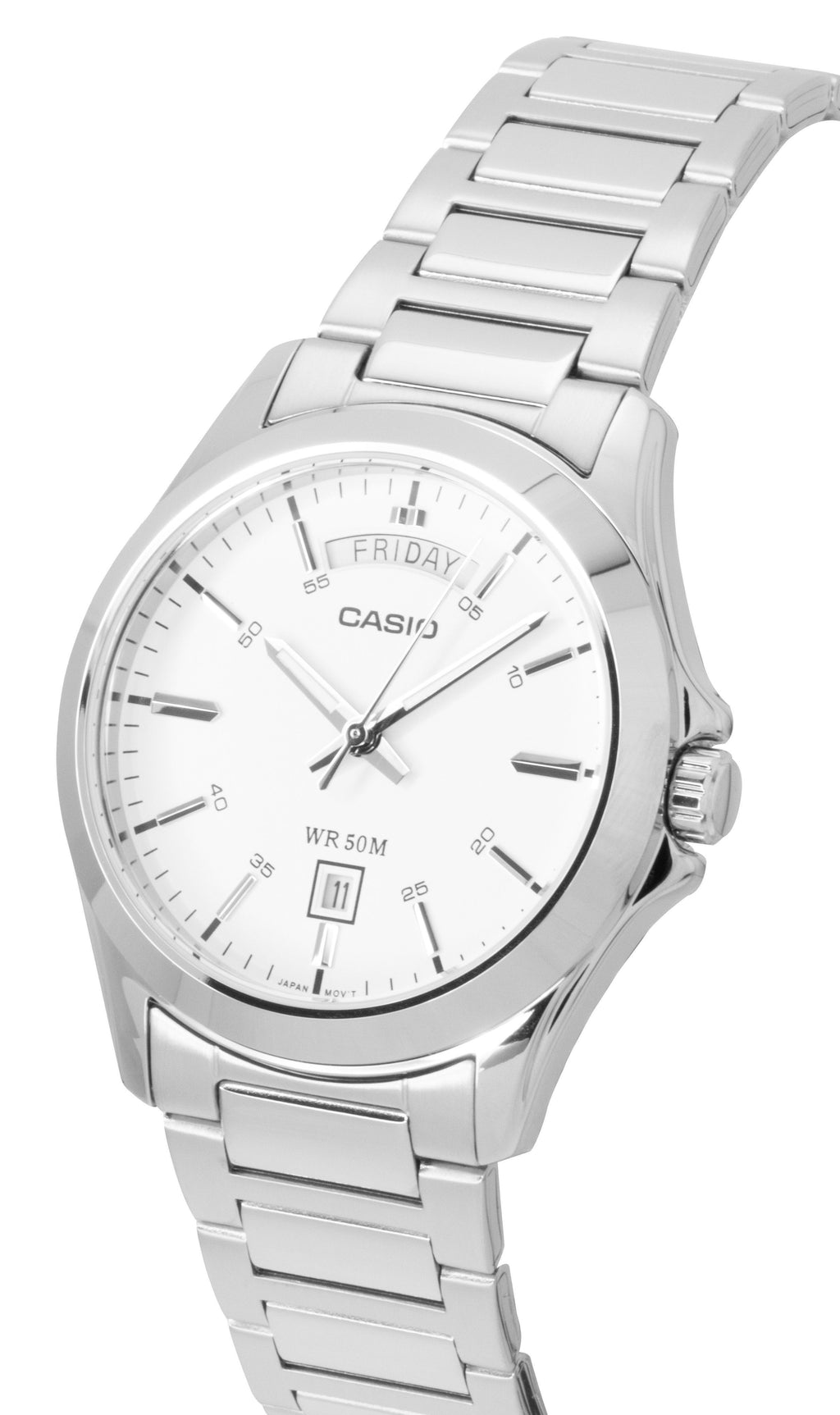 Casio Standard Analog Stainless Steel White Dial Quartz MTP-1370D-7A3V Men's Watch