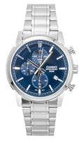 Casio Analog Chronograph Stainless Steel Blue Dial Quartz MTP-E510D-2A2V Men's Watch