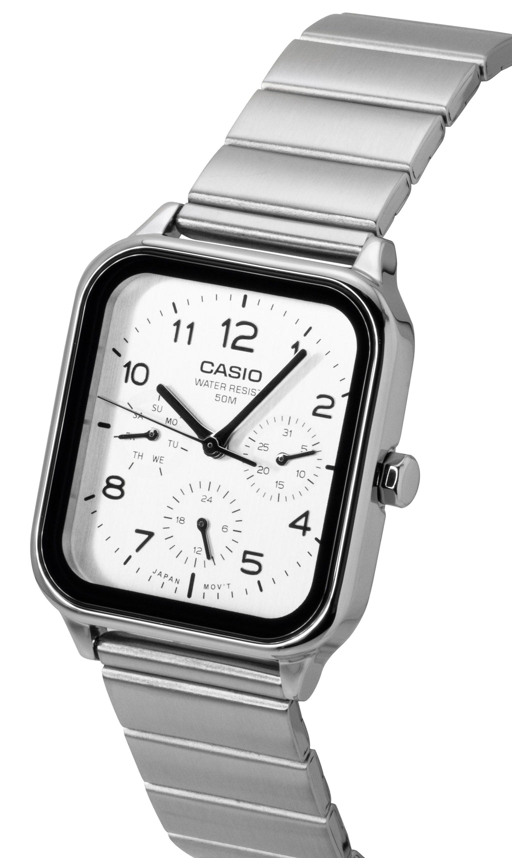 Casio Standard Analog Stainless Steel White Dial Quartz MTP-M306D-7AV Men's Watch